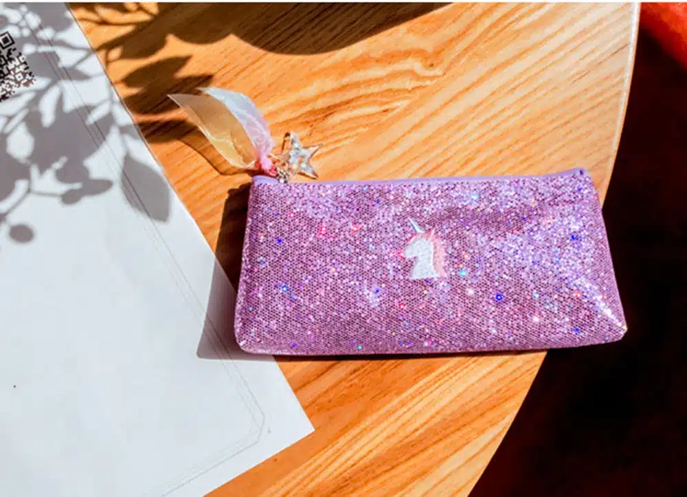 Creative Unicorn Pencil Case Super Shiny PU Pencils Bags High Quality Stationery Pouch Office School Supplies 17