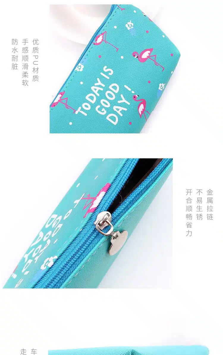 2018 Kawaii Pencil Case Flamingo leather School Supplies Stationery Gift Estuches School Cute Pencil Box Pencilcase Pencil Bag 3