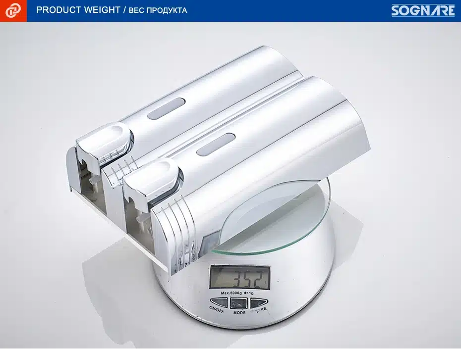 SOGNARE Cheapest Double Soap Dispenser ABS Plastic Soap Shampoo Dispenser Liquid Soap Container Bathroom Soap Dispenser Wall 27