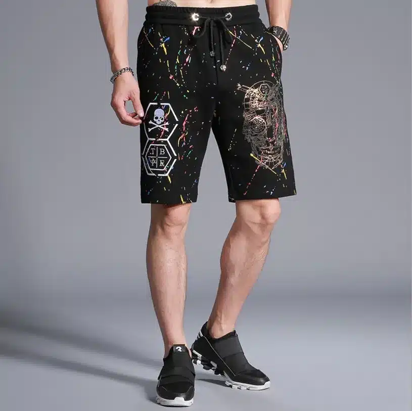 Summer Skull Print Casual Shorts Series Men's Casual Sweatpants Shorts Cotton Joggers Loose Men Short Trousers Men's Clothing 11