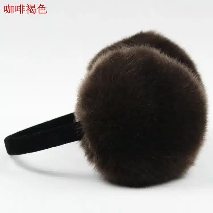 Winter earmuffs faux rabbit fox fur earmuffs plush ear multi-colored child thermal fur eamuffs cute girl cute earmuff 3