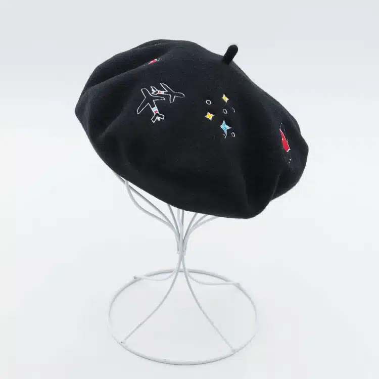 COKK Autumn Winter Hats For Women Lady Wool Beret Artist Painter Cap Embroidery Beret Female England Vintage Boina Feminina 2018 15