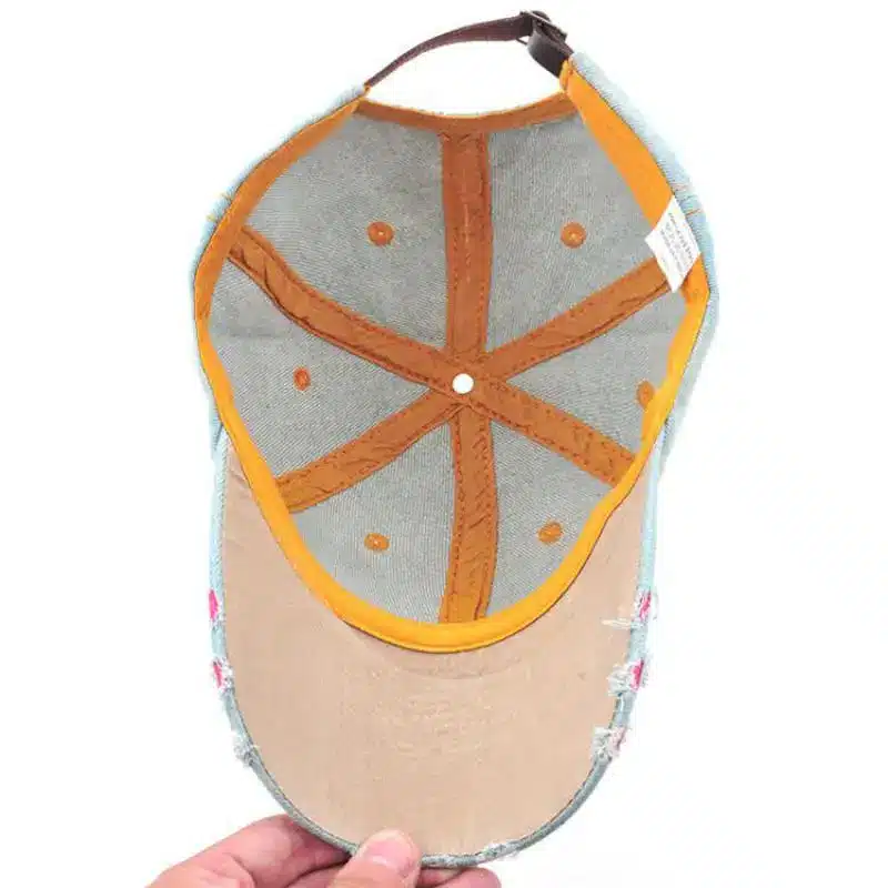 COKK Women's Baseball Cap Diamond Painting Embroidery Flower Denim Snapback Hats Jeans Woman Female Cap Cowboy Summer Sun Hat 19