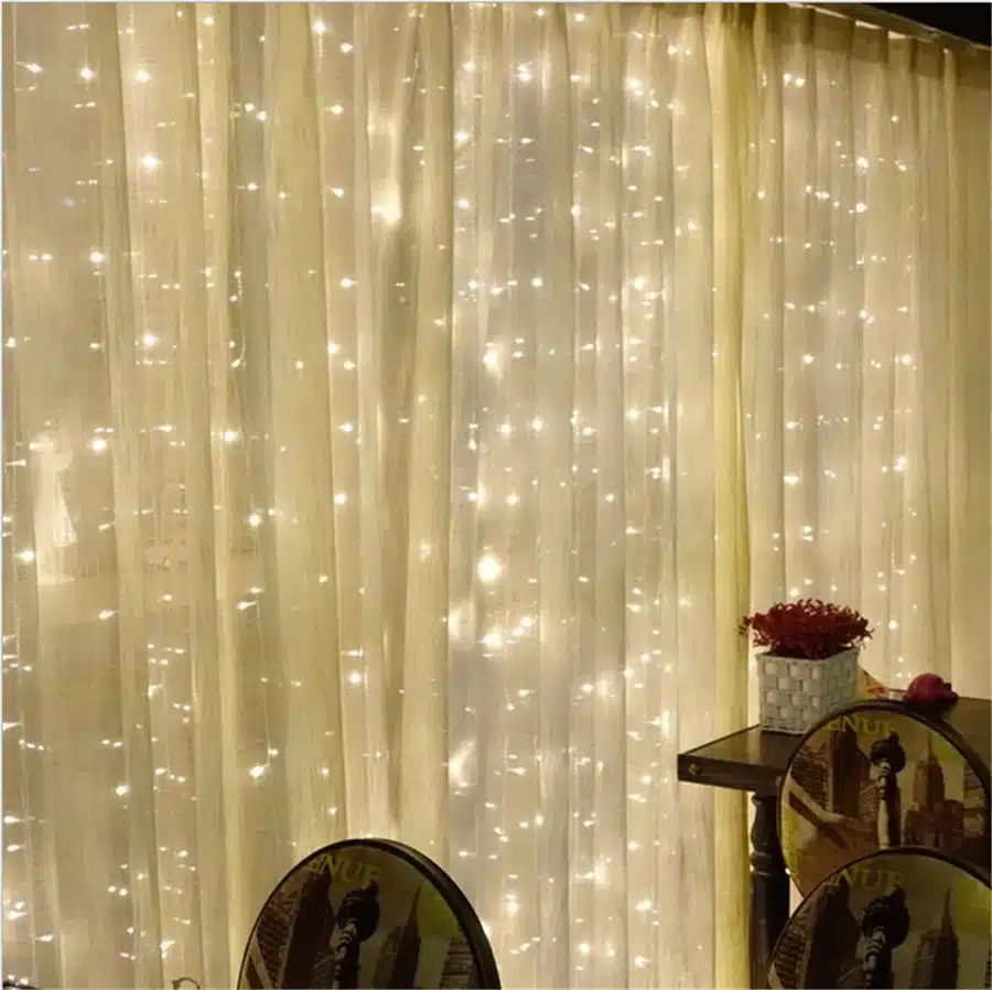 Coversage 3X3M Christmas Garlands LED String Christmas Net Lights Fairy Xmas Party Garden Wedding Decoration Curtain Lights 20