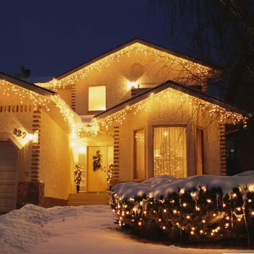 Christmas Garland LED Curtain Icicle String Light 220V 4.5m 100Leds Indoor Drop LED Party Garden Stage Outdoor Decorative Light 20