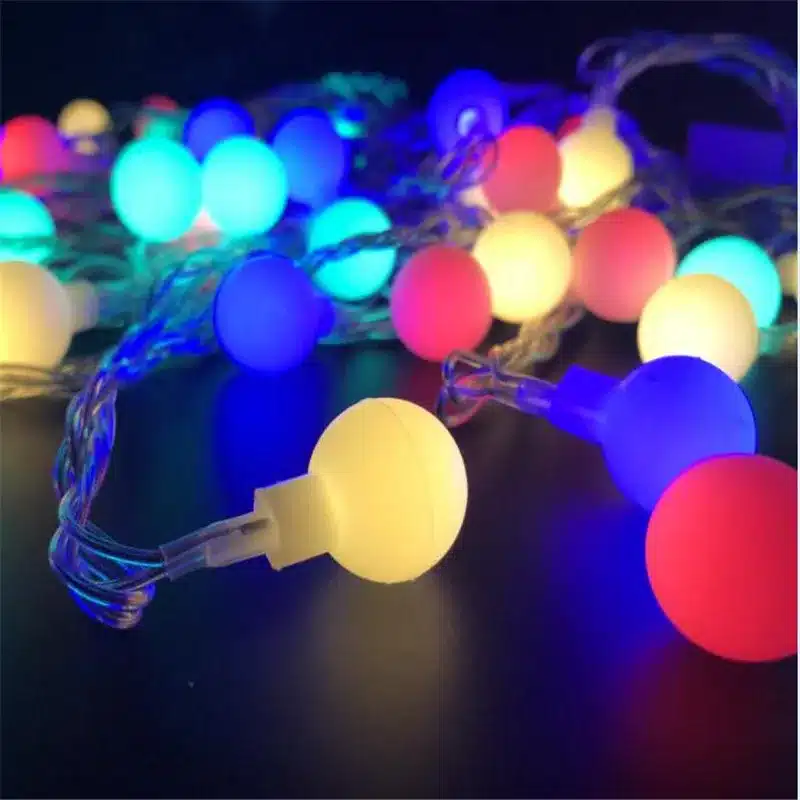 10M led string lights with 50led ball AC220V holiday decoration lamp Festival Christmas lights outdoor lighting 15