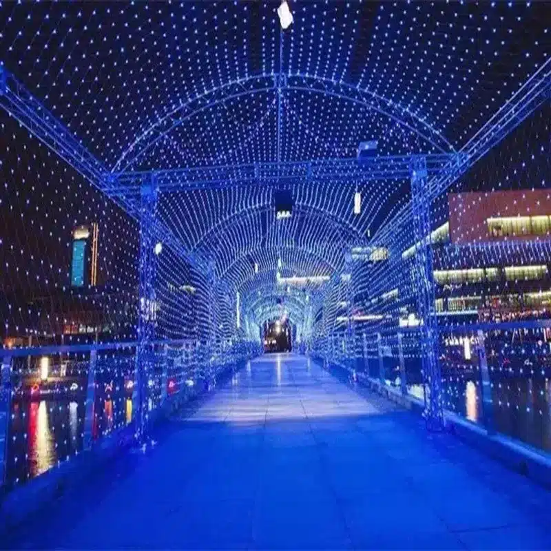 Tail Plug 3*2M 200 LED Wedding Garden New Year Net Mesh Garland LED Christmas Decoration Outdoor Fairy String Light EU Plug 220V 4