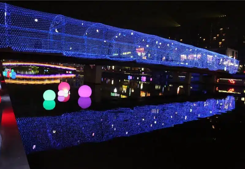 Tail Plug 3*2M 200 LED Wedding Garden New Year Net Mesh Garland LED Christmas Decoration Outdoor Fairy String Light EU Plug 220V 8