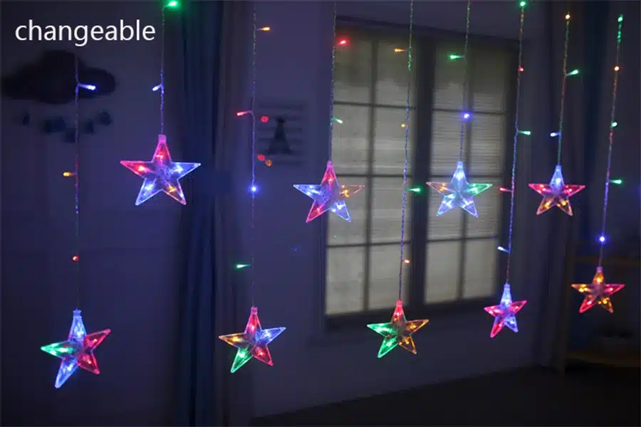 Led Christmas String Fairy lights Outdoor AC220V EU Plug Garland Lamp Decorations for Home Party Garden Wedding Holiday lighting 13