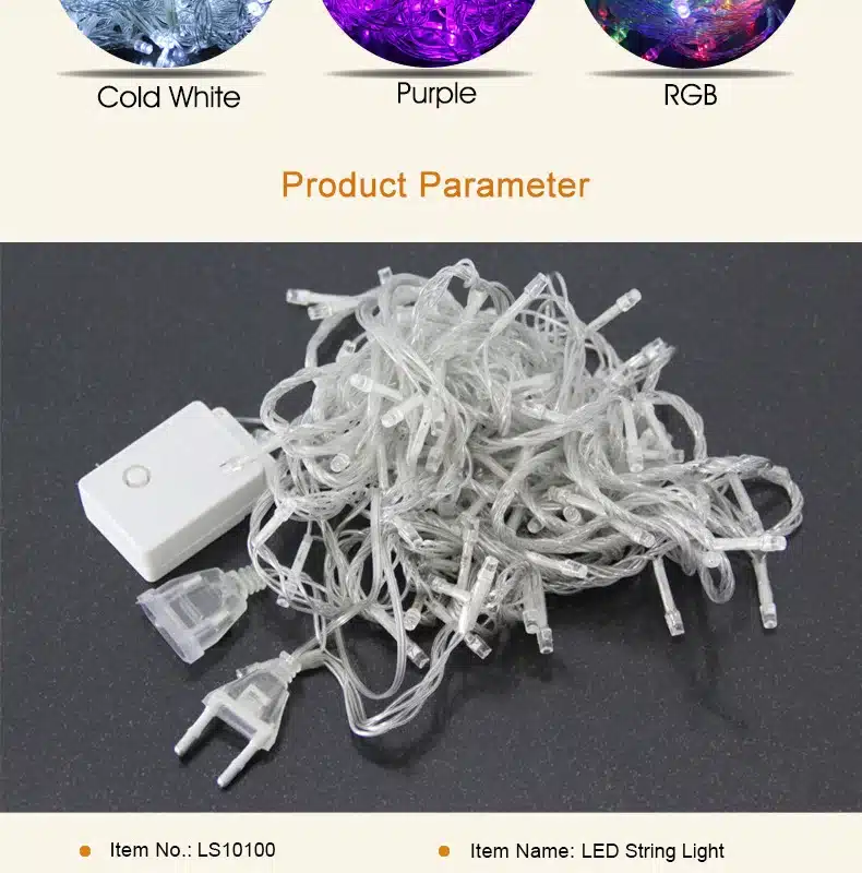 Goodland Garland 10M LED String Lights 110V 220V Christmas Light String Outdoor Fairy Lights Waterproof For Party Decoration 18