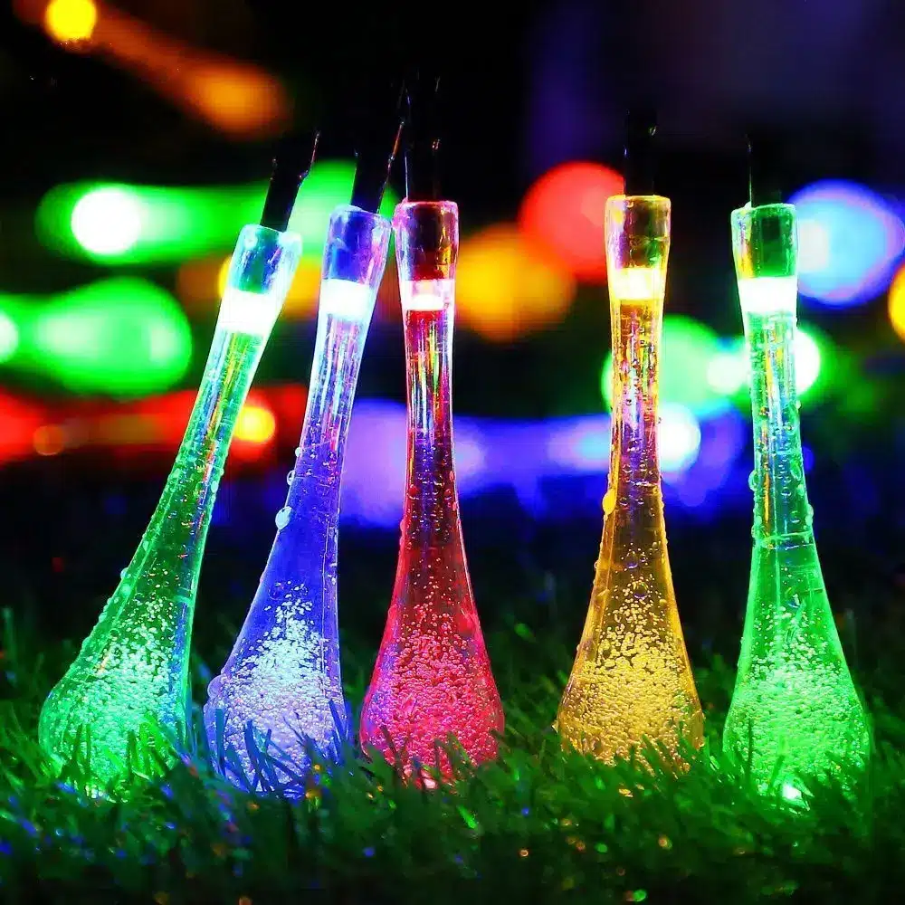 ZINUO5M 20LED Rain Drop Solar String Light IP65 Waterproof Solar Garden Light Outdoor Christmas Solar Fairy Light Xmas Light 7