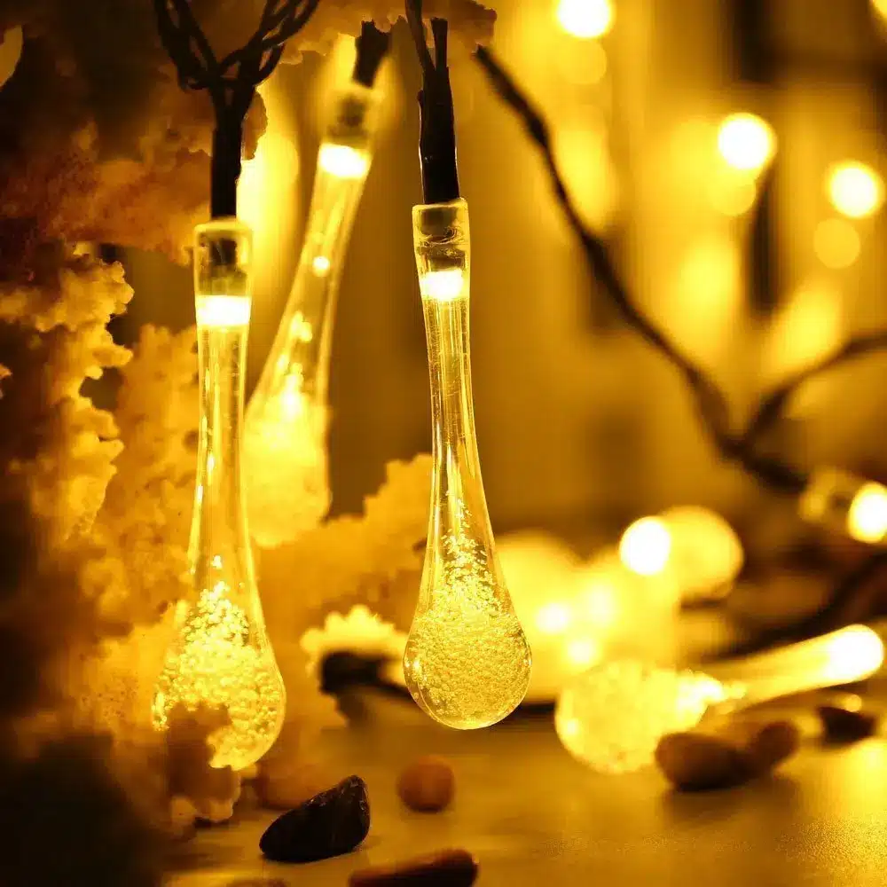 ZINUO5M 20LED Rain Drop Solar String Light IP65 Waterproof Solar Garden Light Outdoor Christmas Solar Fairy Light Xmas Light 9