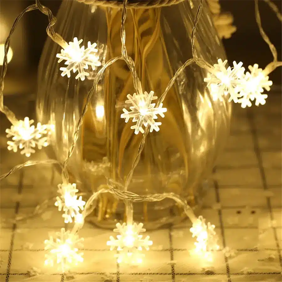 Coversage 10M 100 Leds Fairy String Garland Christmas Tree Curtain Snow Outdoor Decorative Curtain Lights Luces Led Navidad 7