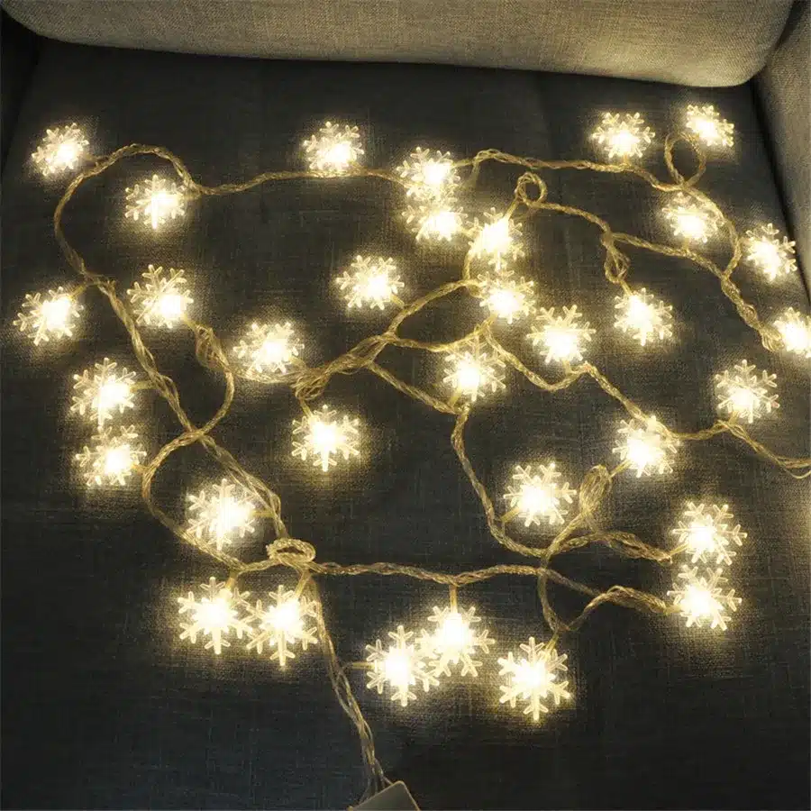 Coversage 10M 100 Leds Fairy String Garland Christmas Tree Curtain Snow Outdoor Decorative Curtain Lights Luces Led Navidad 8