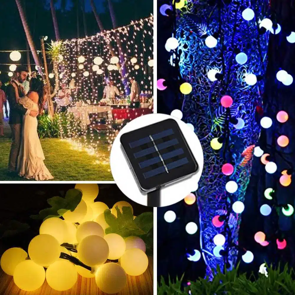 Multicolor 50Leds solar light series waterproof outdoor ball fairy string Holiday Xmas Garden Wedding Home decoration LED string 1