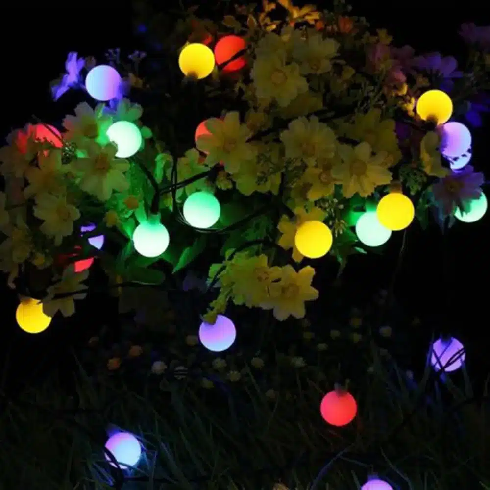 Multicolor 50Leds solar light series waterproof outdoor ball fairy string Holiday Xmas Garden Wedding Home decoration LED string 2