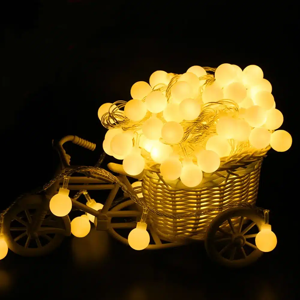 Multicolor 50Leds solar light series waterproof outdoor ball fairy string Holiday Xmas Garden Wedding Home decoration LED string 6