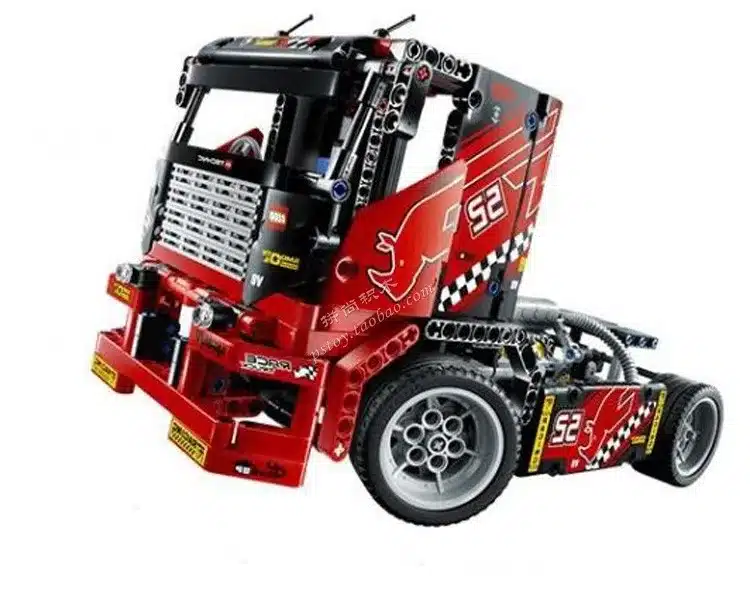 608pcs Race Truck Car 2 In 1 Transformable Model Building Block Sets Decool 3360 DIY Toys Compatible With Legoe Technic 13