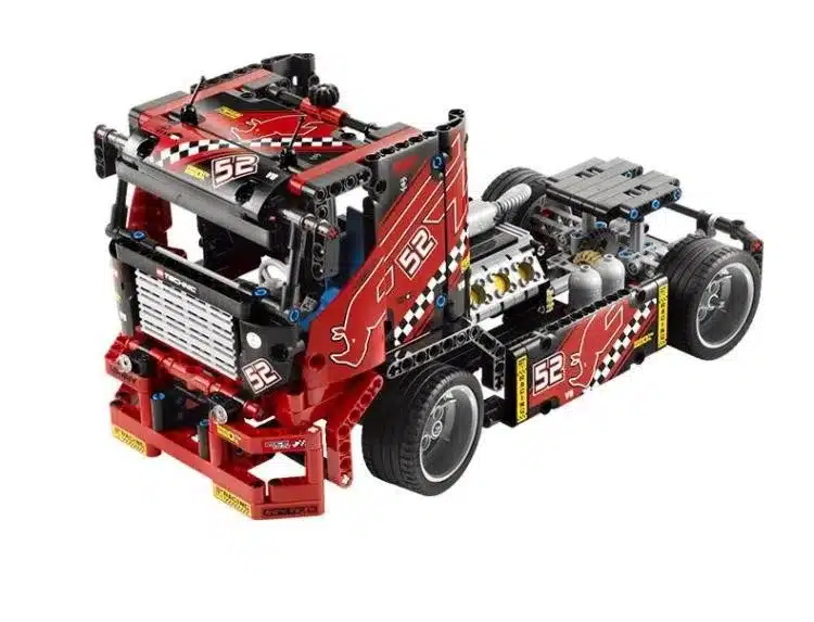 608pcs Race Truck Car 2 In 1 Transformable Model Building Block Sets Decool 3360 DIY Toys Compatible With Legoe Technic 14
