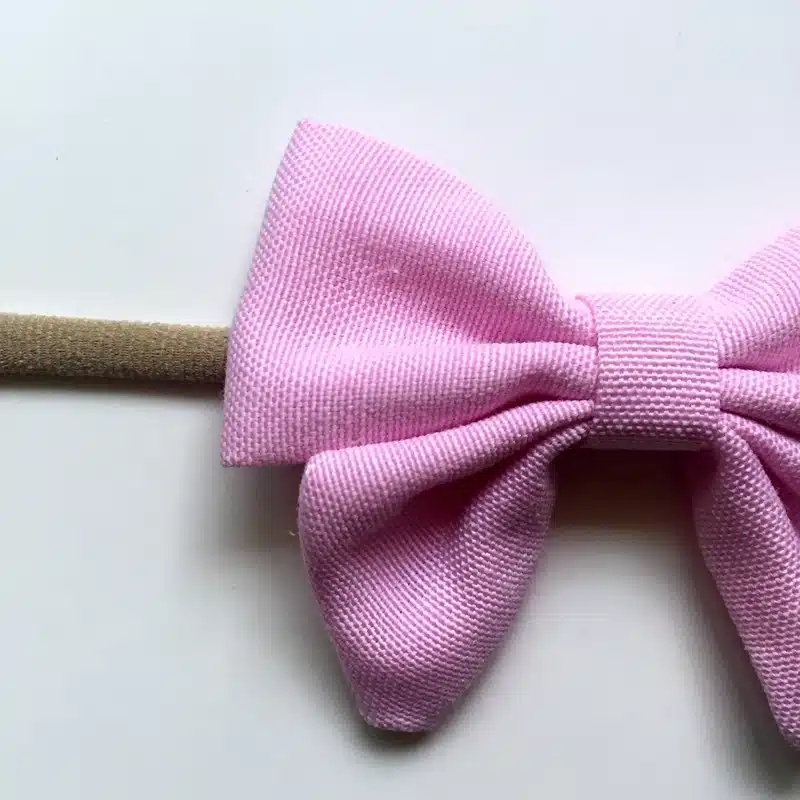 5pcs/lot 9colors Handmade Newborn kids Bow Nylon Headbands Soft Fabric Bowknot Headwear Elastic Head band Girls Hair Accessories 24