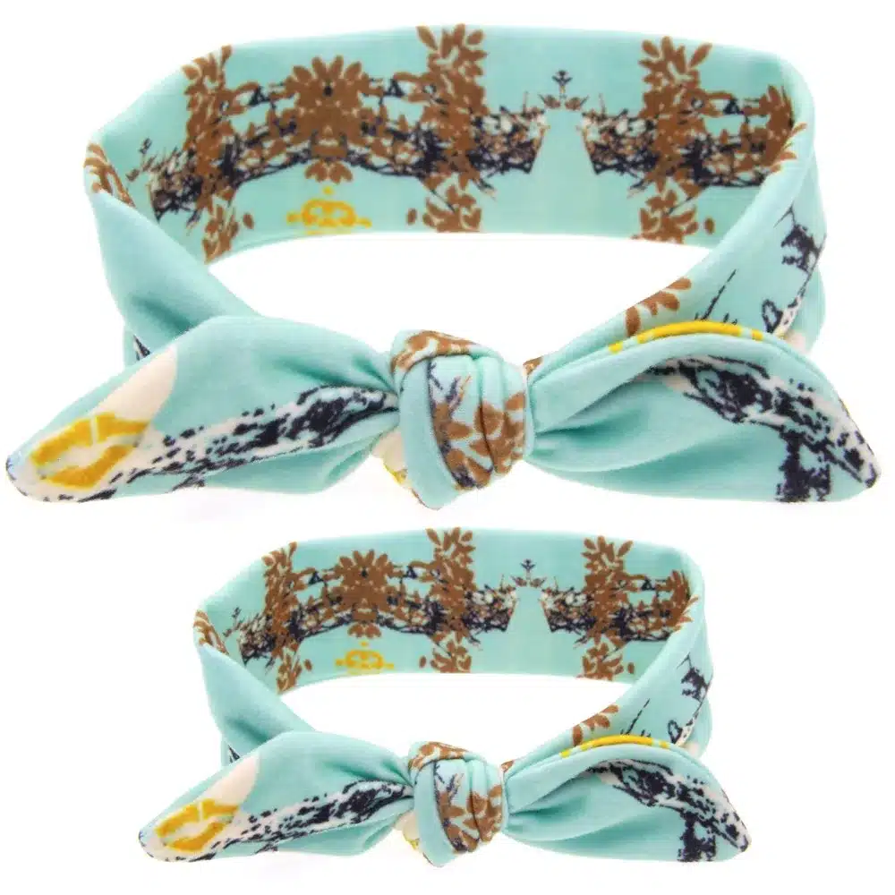 TWDVS Newborn and Mother Paternity Set Cross Knot Headband Kids Women Elastic Ring Hair Accessories Flower DIY Hair Band W222 19