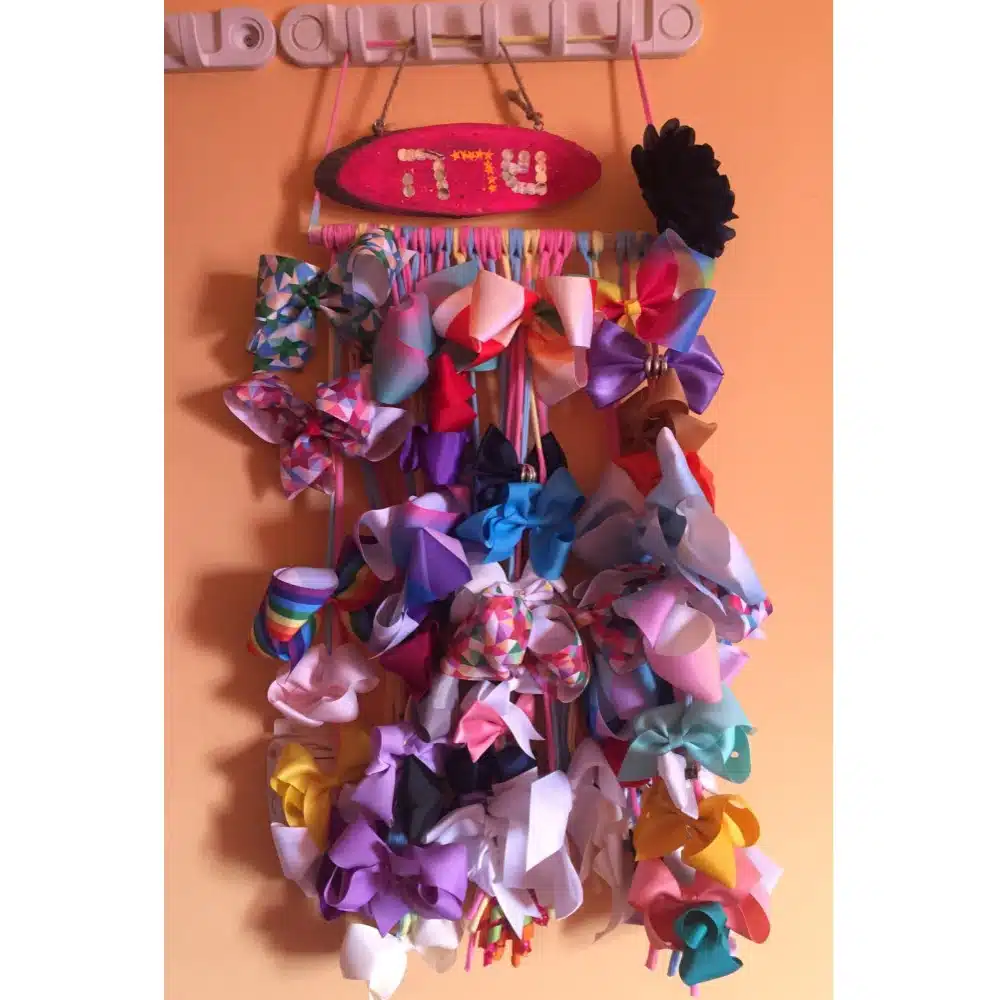 Girls' Hair Bows Storage Belt Barrette Hairband Organizer Kids Rainbow Color Hair Clips Hair Holder DIY Hair Accessories 15