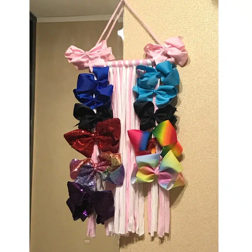 Girls' Hair Bows Storage Belt Barrette Hairband Organizer Kids Rainbow Color Hair Clips Hair Holder DIY Hair Accessories 18