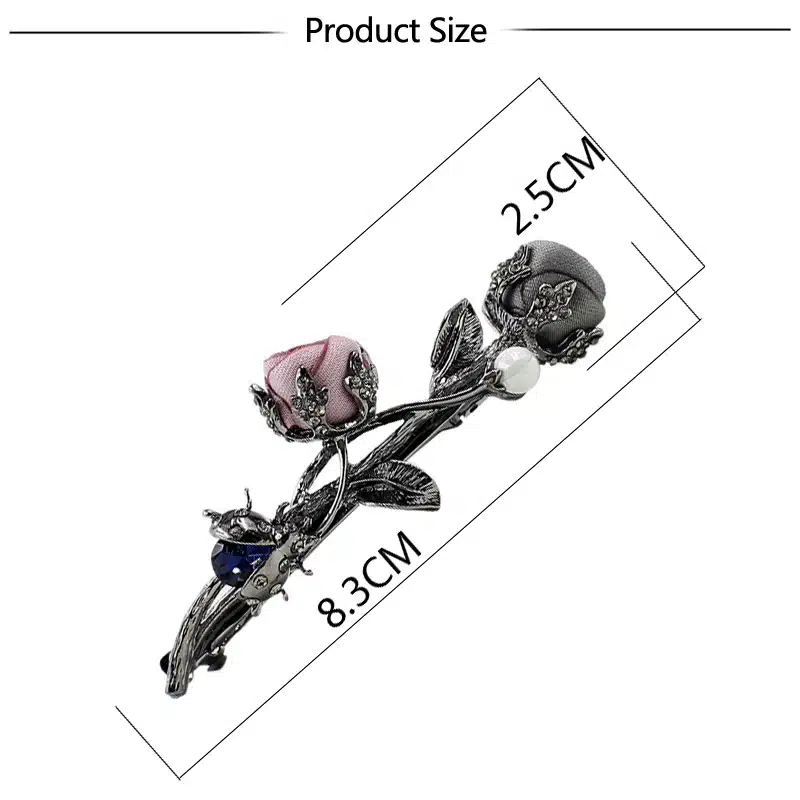 2017 New Luxury Crystal Hair Clip Stereoscopic Flower Ladybug Headwear Jewelry Women Girls Elegant Barrettes Hair Accessories 4