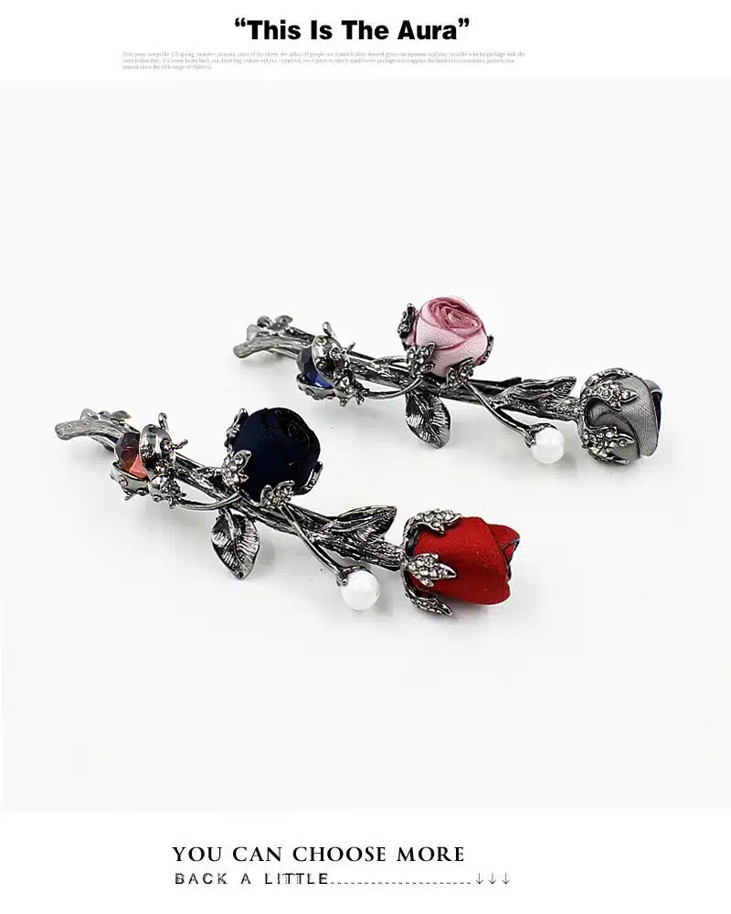 2017 New Luxury Crystal Hair Clip Stereoscopic Flower Ladybug Headwear Jewelry Women Girls Elegant Barrettes Hair Accessories 9