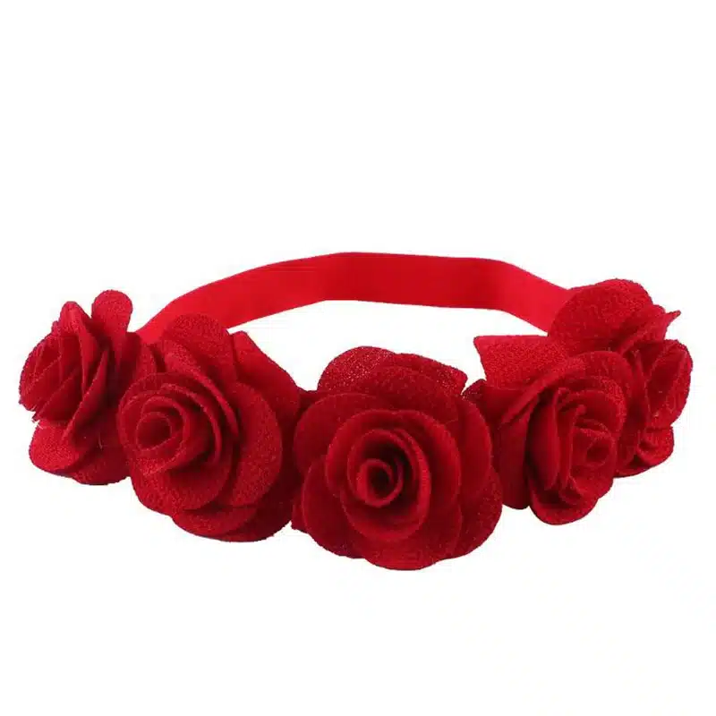 1 PC Cute Kids Flower Crown Headbands Newborn Party Roes Floral Tiara Headwear Kids Hair Bands Accessories 18