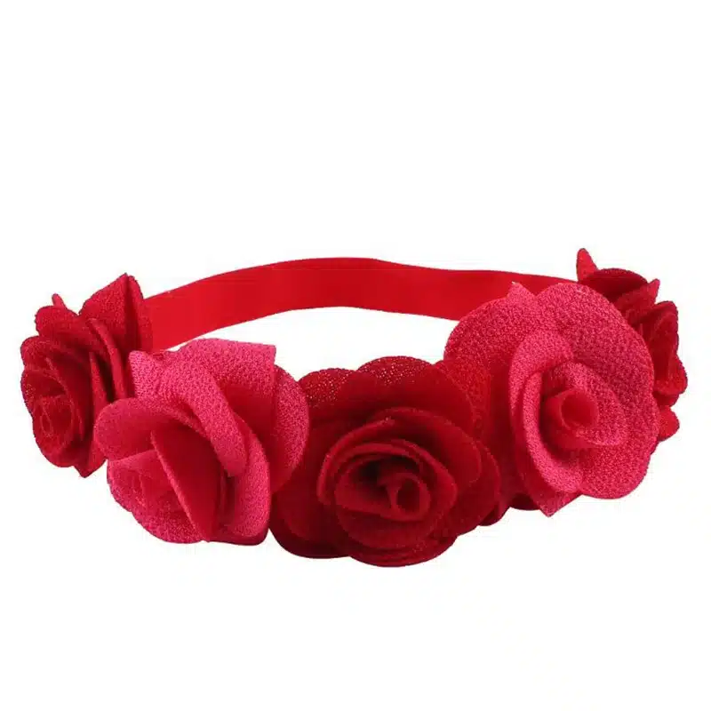 1 PC Cute Kids Flower Crown Headbands Newborn Party Roes Floral Tiara Headwear Kids Hair Bands Accessories 21