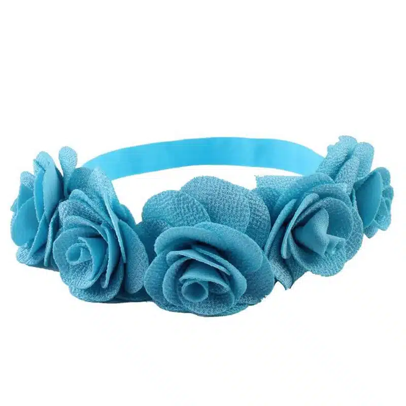 1 PC Cute Kids Flower Crown Headbands Newborn Party Roes Floral Tiara Headwear Kids Hair Bands Accessories 22