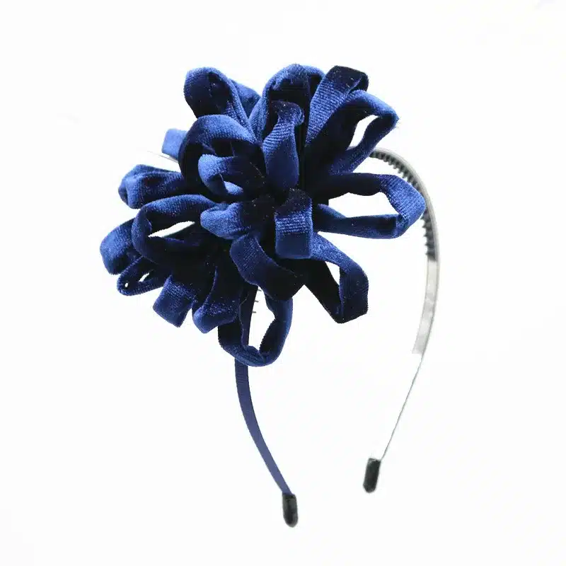 NEW winter Velvet pompom flower girls hairbands on metal headband with teeth children hair accessories 17
