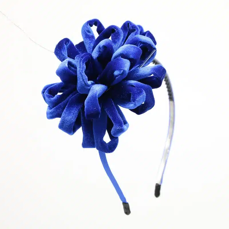 NEW winter Velvet pompom flower girls hairbands on metal headband with teeth children hair accessories 18