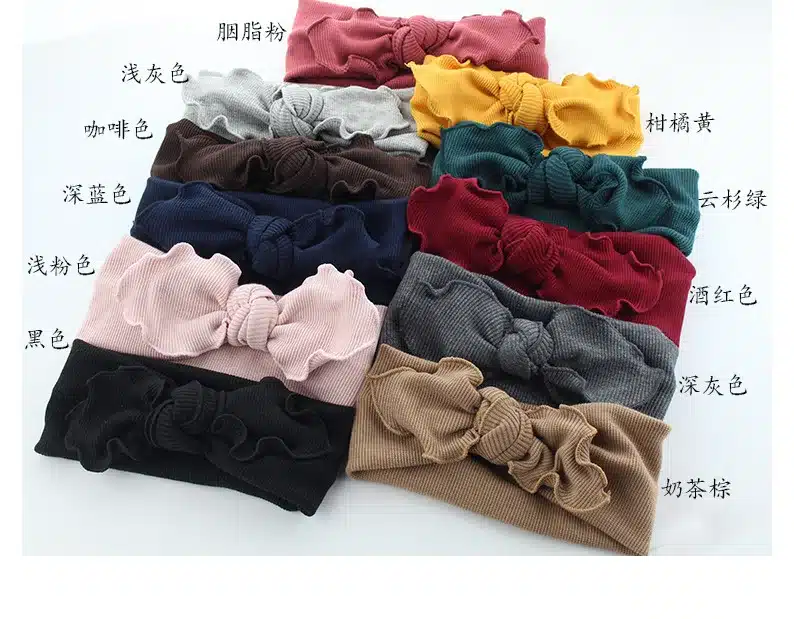 1pcs 2018 Women Headband Elastic Headbands Wave Knot bows Turban Girls Hairbands knitted Headwrap Hair Accessories 13