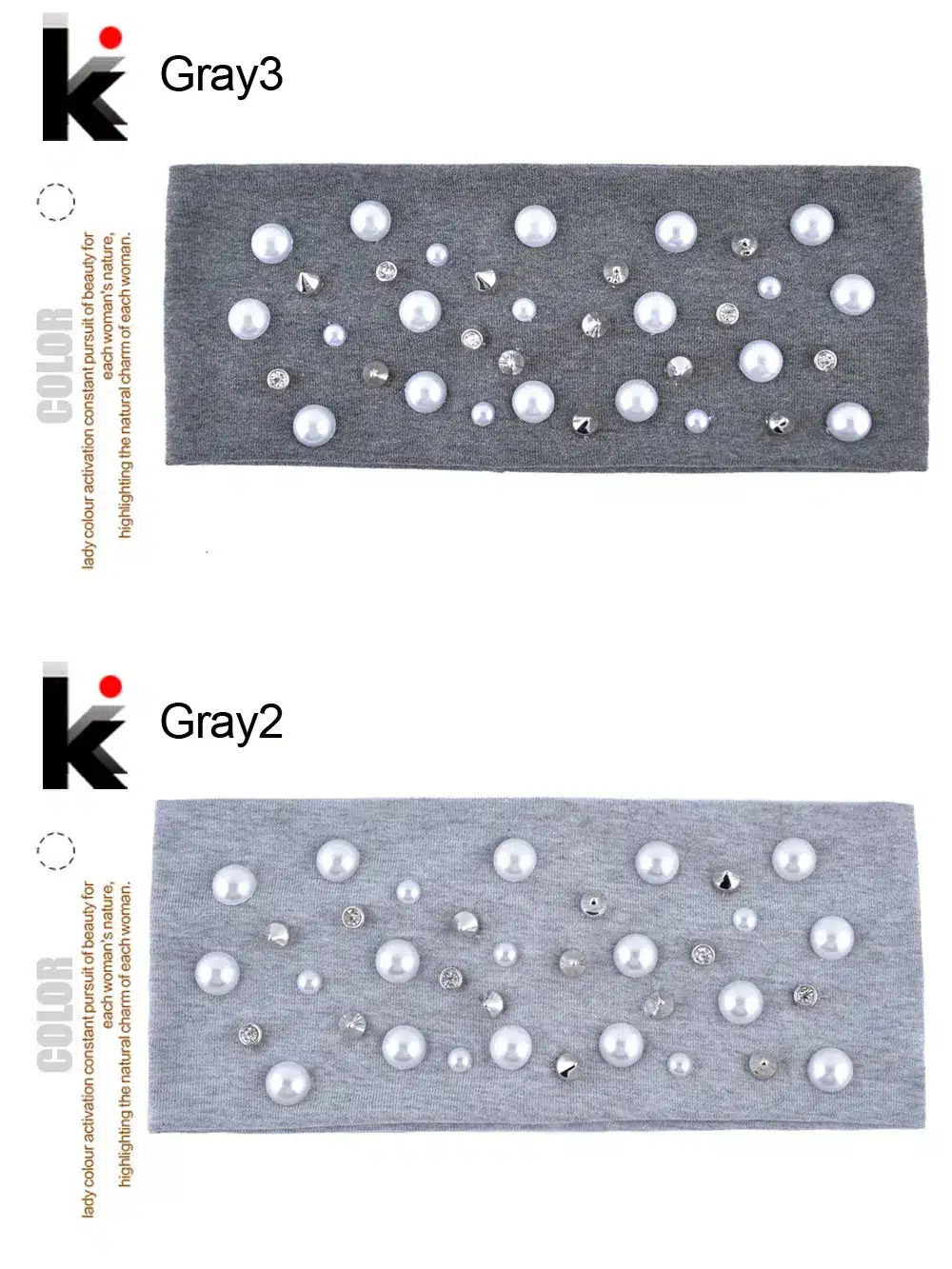 2018 Fashion Turban For Women Pearls Rivet Wide Headband Outdoor Sport Casual Hair Bands Female Streetwear Modern Hair Accessory 12