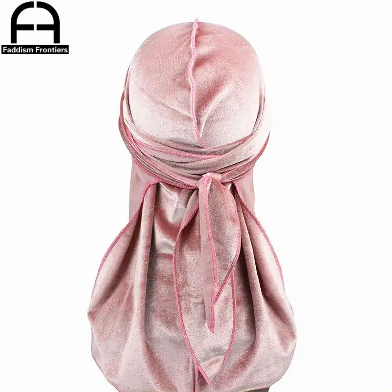 New Luxury Men's Shiny Velvet Durags Turban Bandana Headband Men Durag Biker Headwear Hat Hair Accessories 28