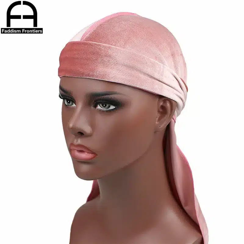 New Luxury Men's Shiny Velvet Durags Turban Bandana Headband Men Durag Biker Headwear Hat Hair Accessories 29