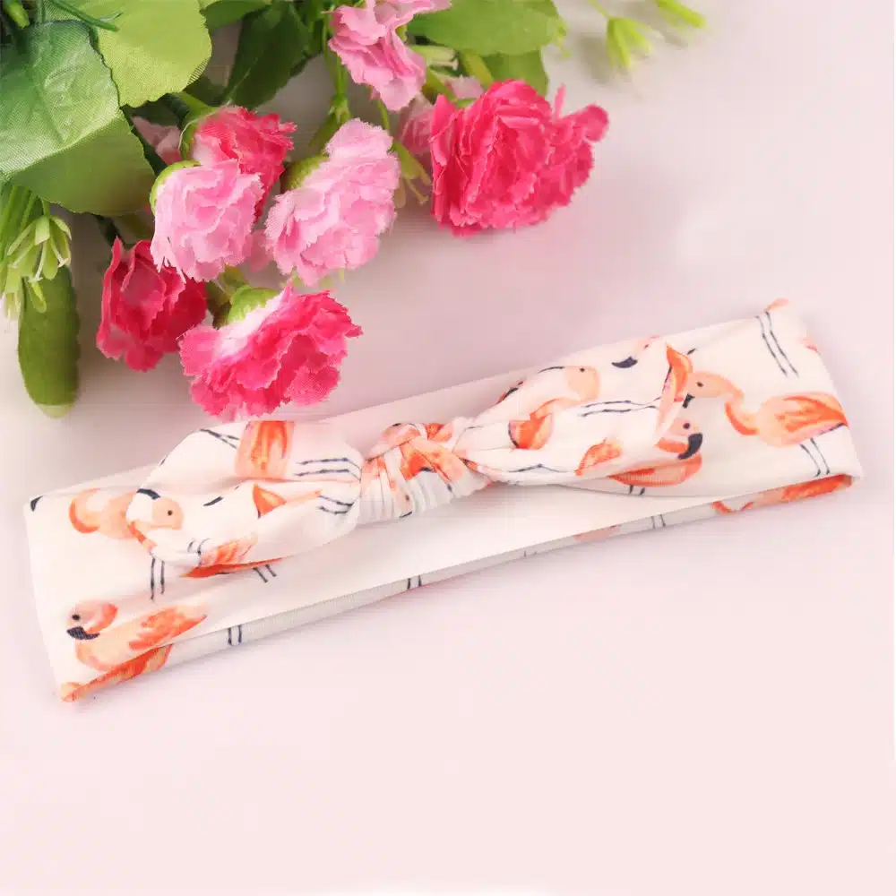 2018 Chlid Cotton Headbands Bohemia Dot Hairband with Bowknot Kids' Stretch Head Band High Quality Girls Hair Accessories 11