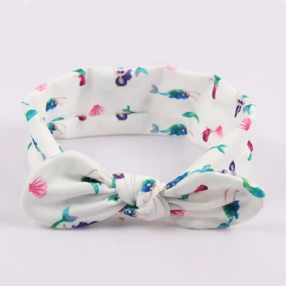 2018 Chlid Cotton Headbands Bohemia Dot Hairband with Bowknot Kids' Stretch Head Band High Quality Girls Hair Accessories 12