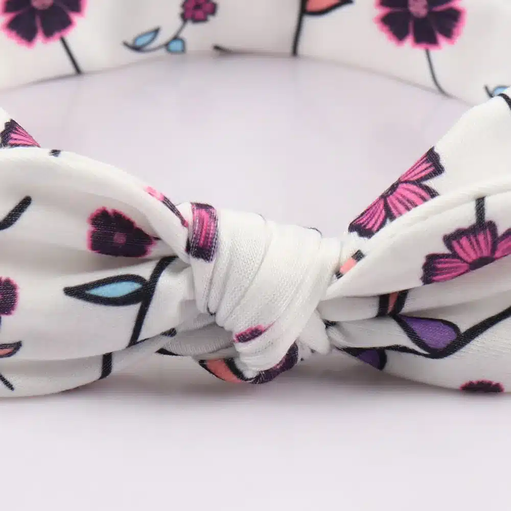2018 Chlid Cotton Headbands Bohemia Dot Hairband with Bowknot Kids' Stretch Head Band High Quality Girls Hair Accessories 13