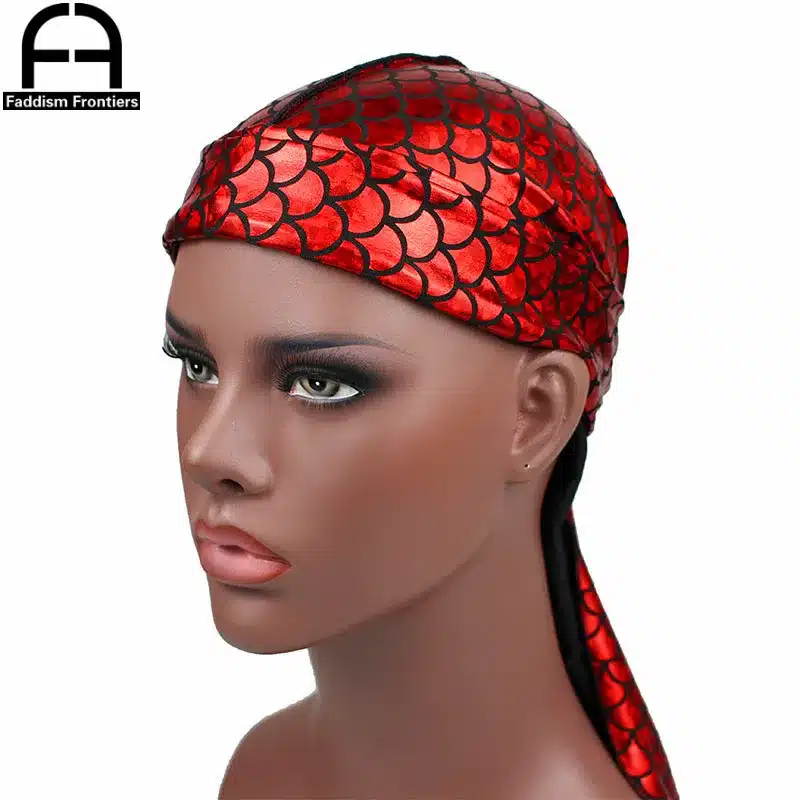New Men's Sparkly Durags Bandanas Colorful Men Silky DuRag Turban Headband Waves Caps Headwear Hair Cover Accessories Du Rag 14