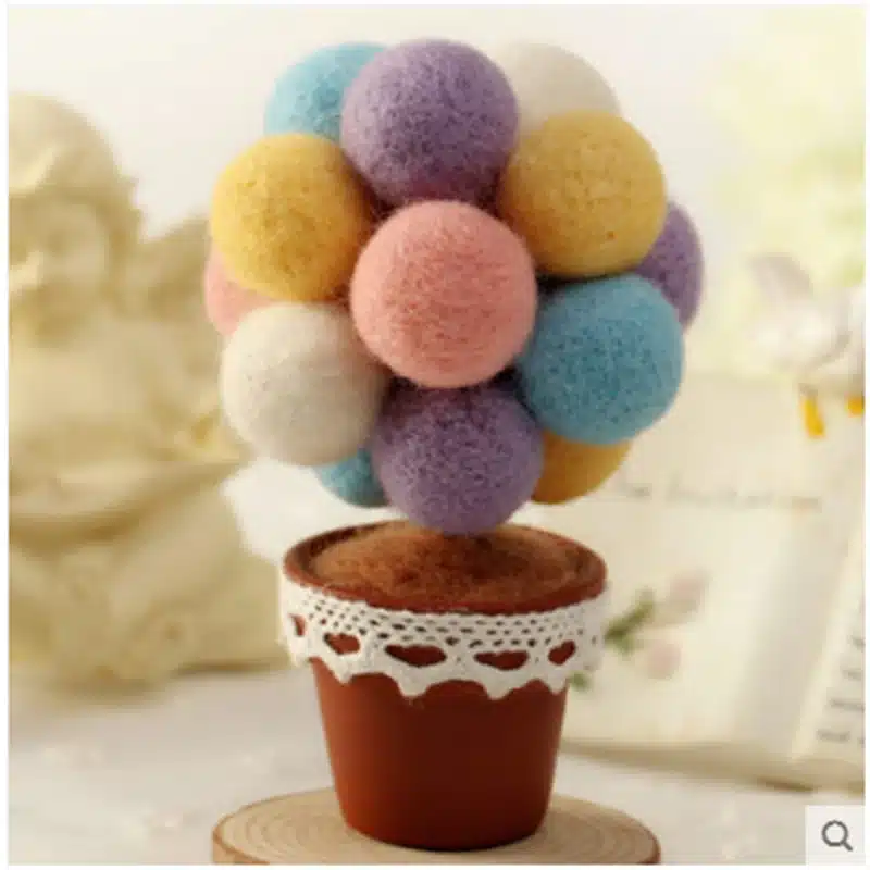 Vintage 20/Bag Diameter 15mm/20mm Wool Felt Ball Random Hole Yarn Hair Ball Headband Decoration For Women Hair Jewelry Accessory 15