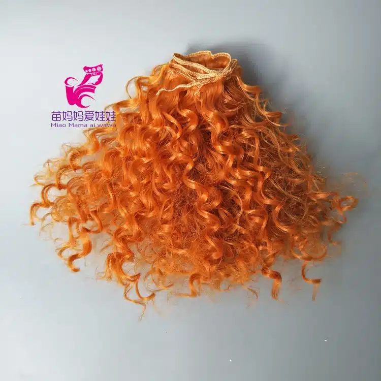 20 cm high temperature heat resistant doll Wavy hair for 1/3 1/4 1/6 BJD diy curly doll wigs tree 11