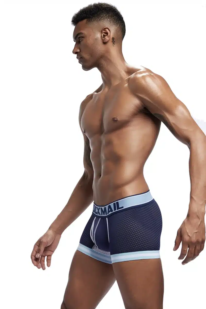 New Fashion men underwear JOCKMAIL Brand 2018 male Mesh boxers shorts Sexy slip underpants Breathable Mens Boxer panties Hot 10