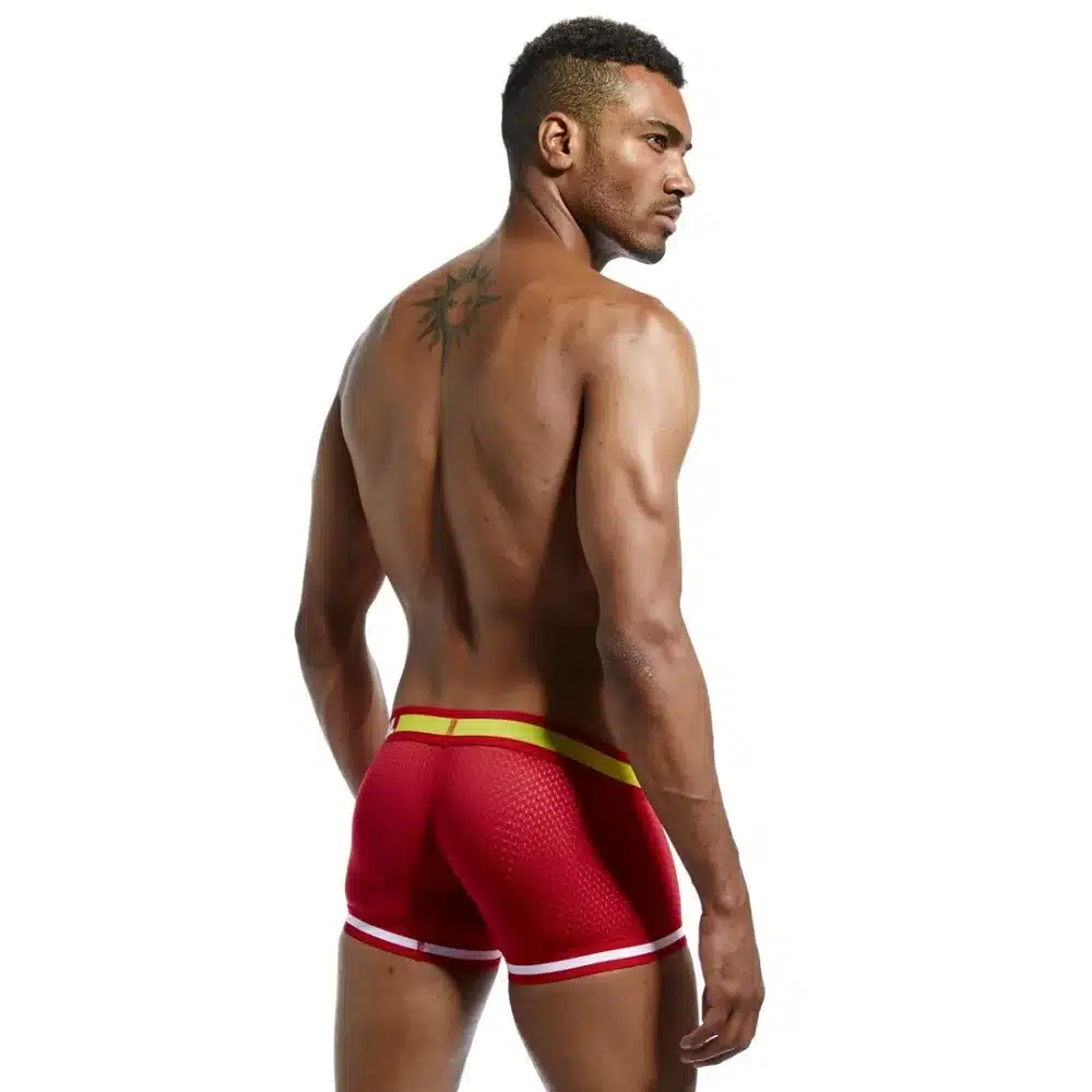 New Fashion men underwear JOCKMAIL Brand 2018 male Mesh boxers shorts Sexy slip underpants Breathable Mens Boxer panties Hot 19