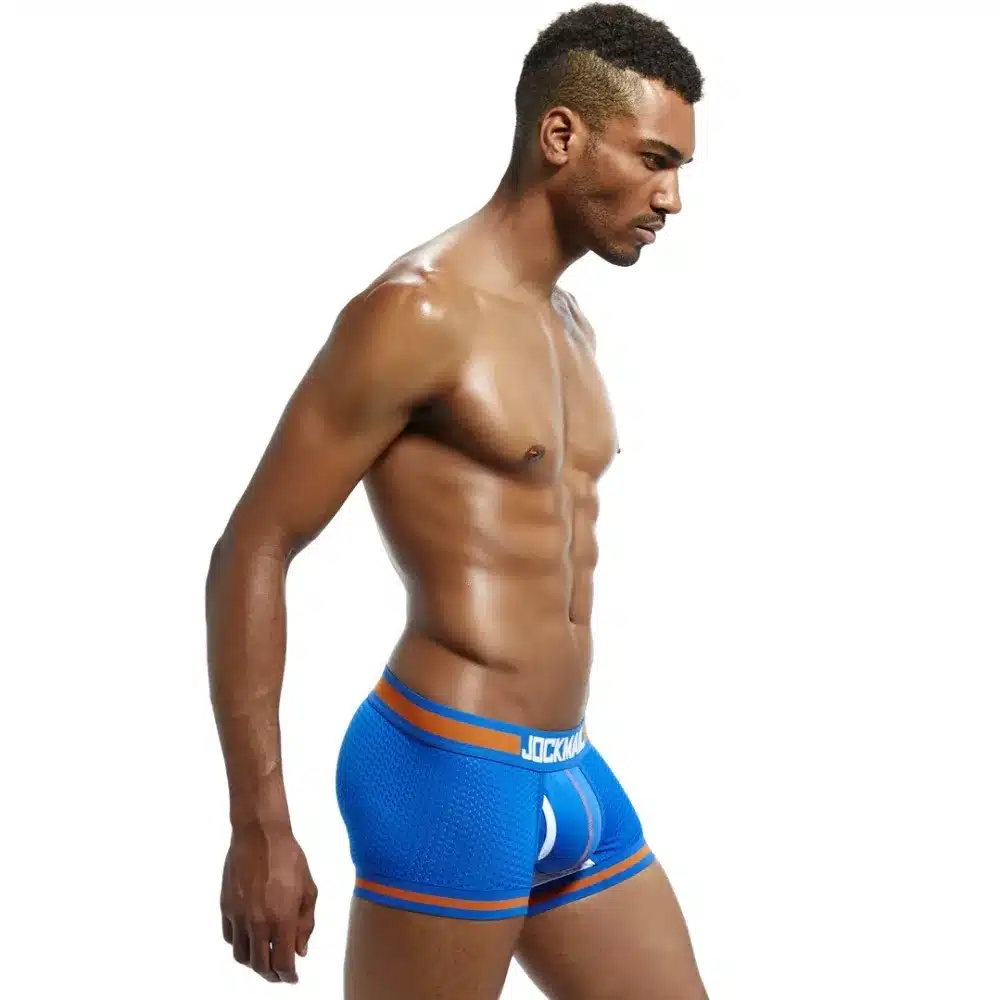New Fashion men underwear JOCKMAIL Brand 2018 male Mesh boxers shorts Sexy slip underpants Breathable Mens Boxer panties Hot 21