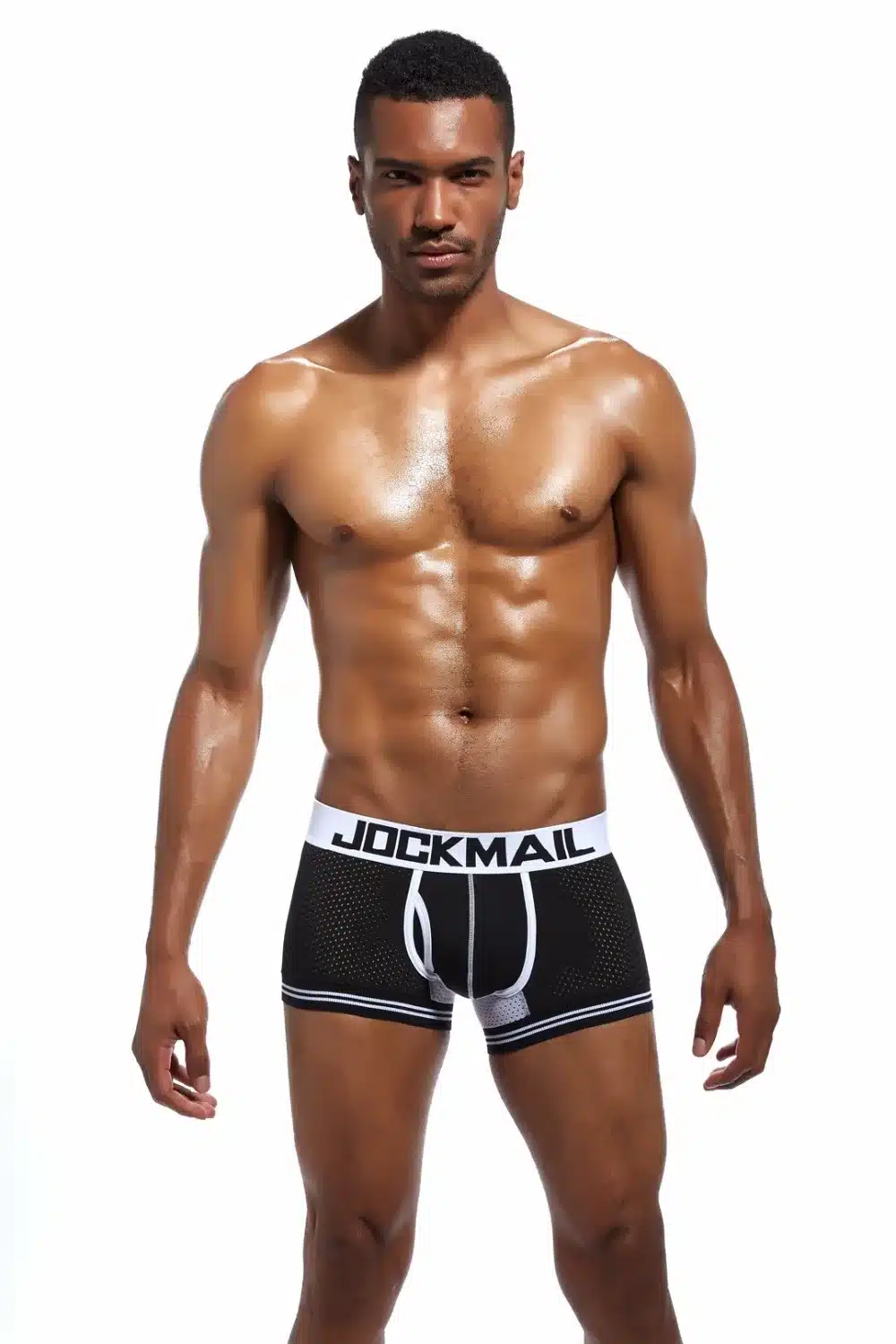 New Fashion men underwear JOCKMAIL Brand 2018 male Mesh boxers shorts Sexy slip underpants Breathable Mens Boxer panties Hot 22