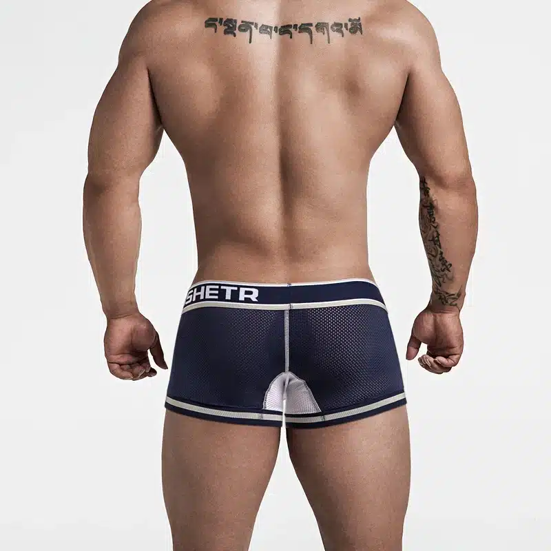 Super Hot Sexy Men Underwear Boxers New Mesh Boxer shorts Men Pants Trunks Underpants Cueca Bottom Cotton Male Panties 2018 12