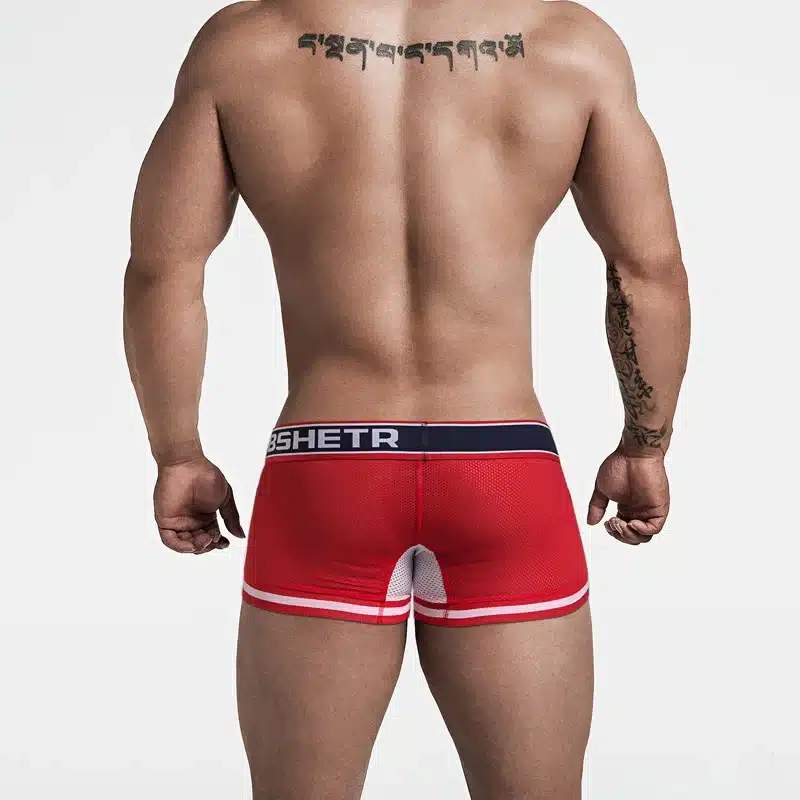 Super Hot Sexy Men Underwear Boxers New Mesh Boxer shorts Men Pants Trunks Underpants Cueca Bottom Cotton Male Panties 2018 20